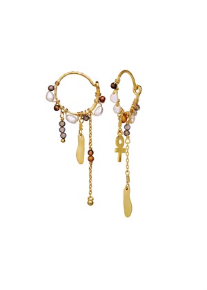 Lyra earring Gold Maanesten